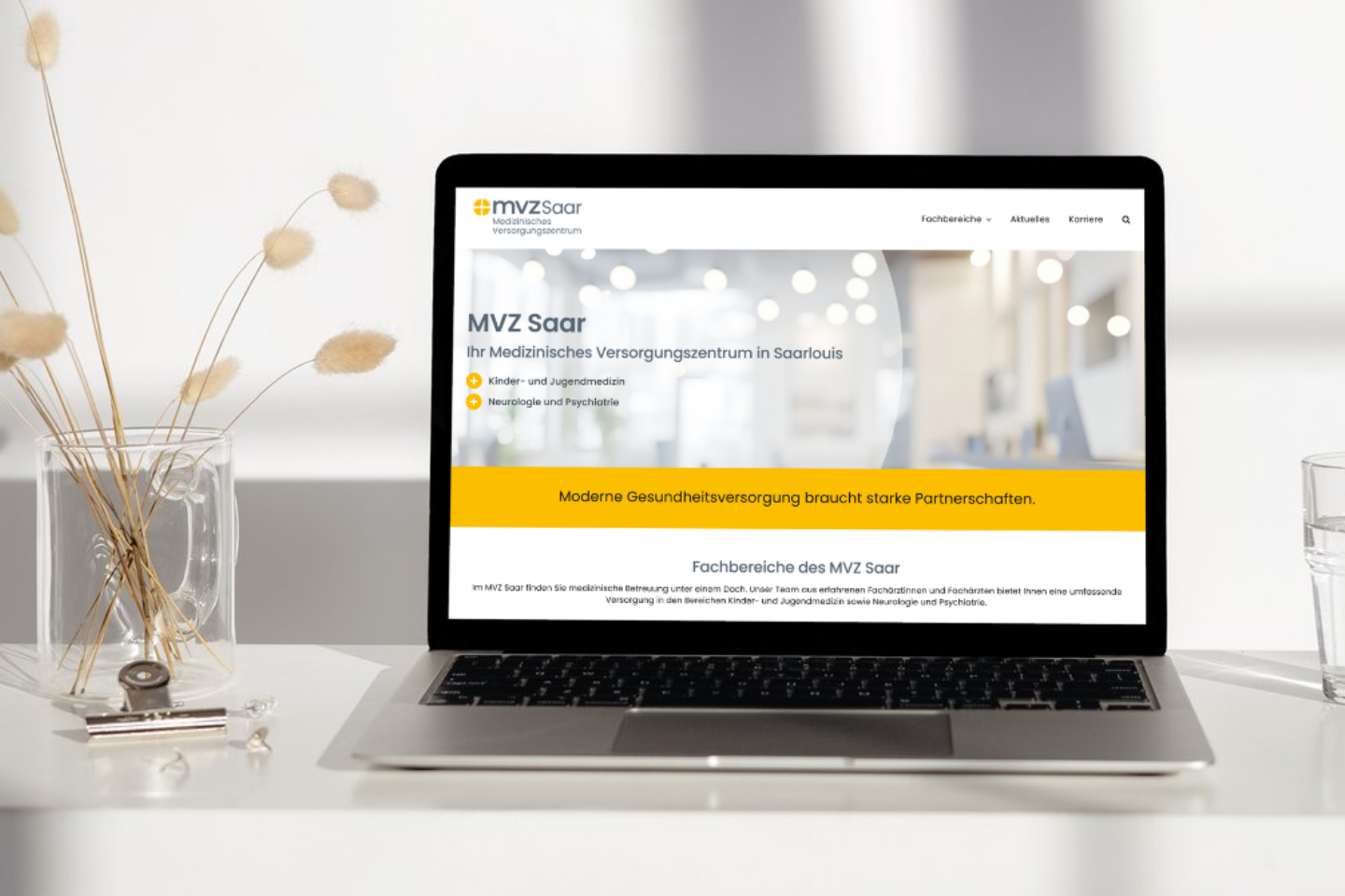 MVZ Saar - Mockup neue Webseite online